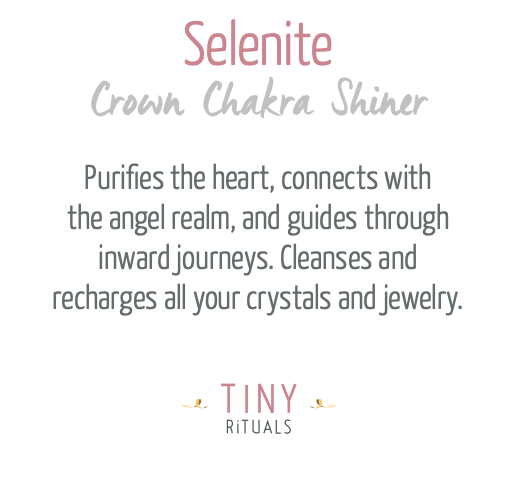 Selenite Heart Recharging Stone