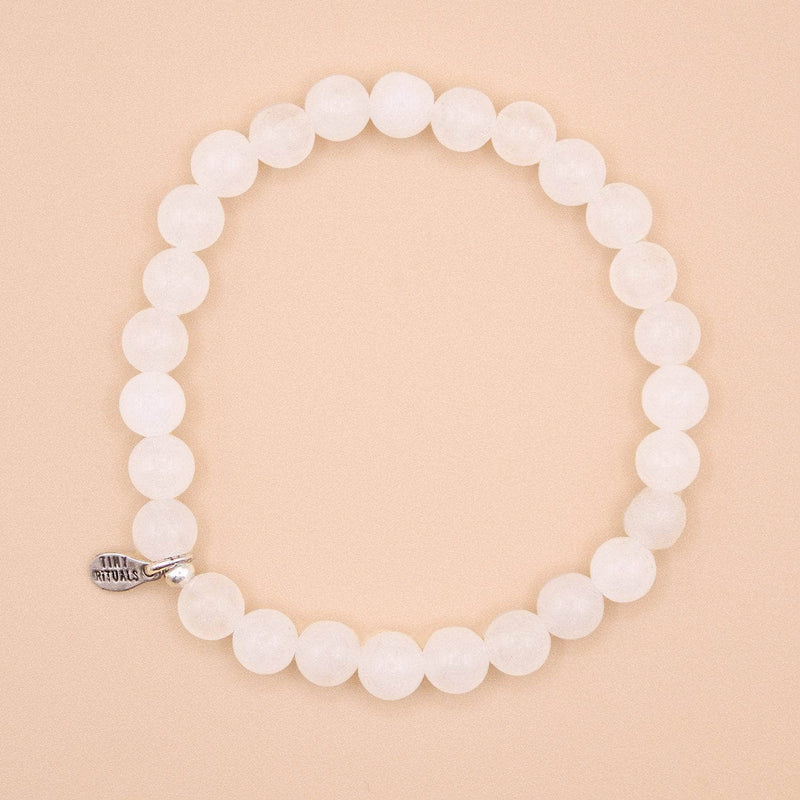 White Milky Jade Energy Bracelet - 6mm