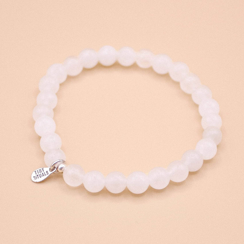 White Milky Jade Energy Bracelet - 6mm